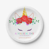 Einhornstaub Pappteller (Vorderseite)