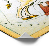 Einhornsternkarte - Monoceros-Konstellation Poster (Ecke)