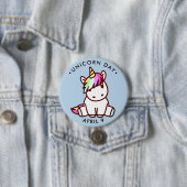 Einhorntag, niedliches Kawaii Einhorn Button (Beispiel)