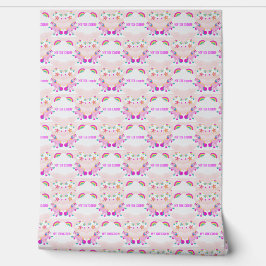 Einhorntapete in Rose-Rosa-Fuchia-Tapete Tapete