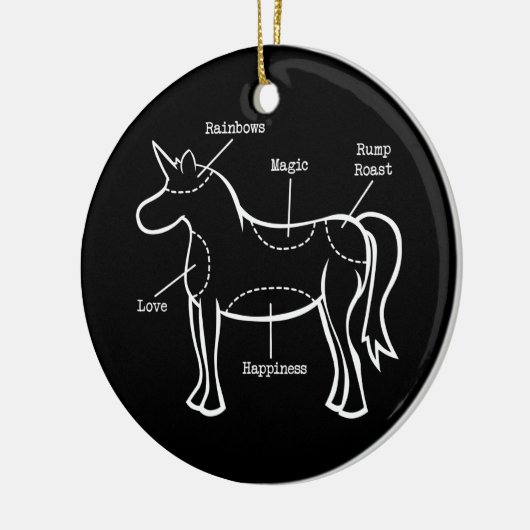 Einhornteile Keramik Ornament (Links)