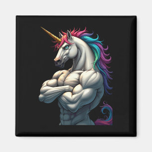 Einhornter Power für ein Einhorn Lover Athlete Bod Magnet