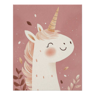Einhorntes Kinderzimmer Print, Kinder Wand Kunst