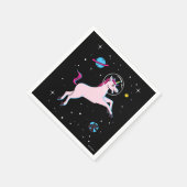 Einhorntiere im All Serviette (Ecke)