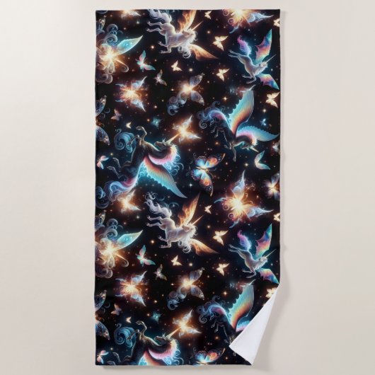 Einhornträume Strandtuch (Vorderseite)