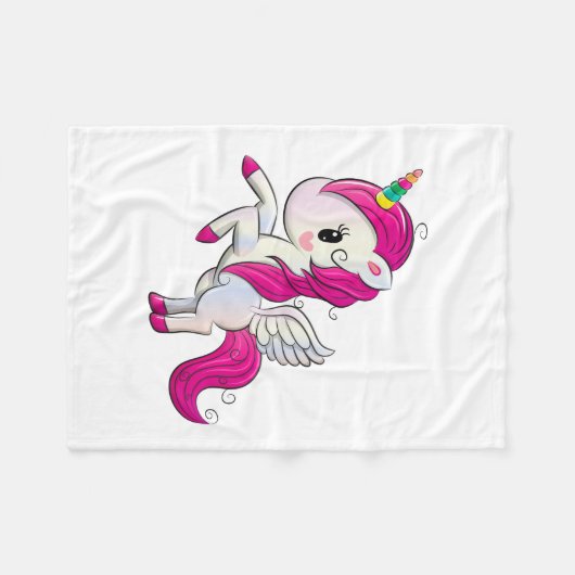 Einhorntuch Fleecedecke (Vorderseite (Horizontal))