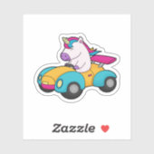 Einhornwagen Aufkleber (Blatt)