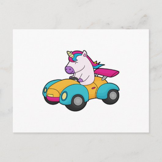Einhornwagen Postkarte (Vorderseite)