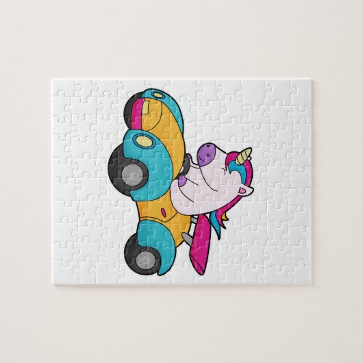 Einhornwagen Puzzle (Horizontal)