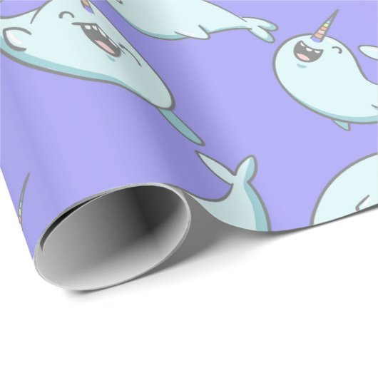 Einhornwal-Umschlagpapier Geschenkpapier (Rolleneckpunkt)