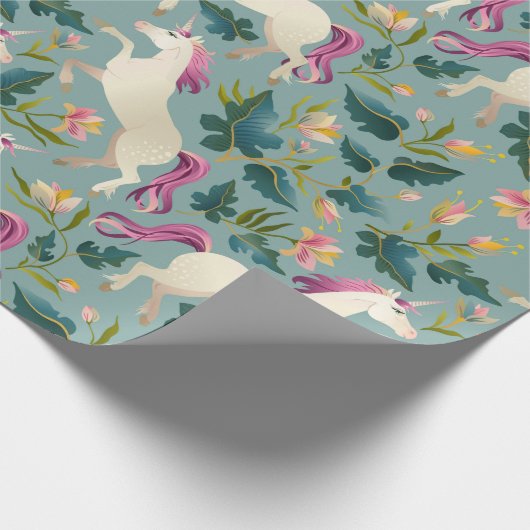 Einhornwald Geschenkpapier (Ecke)