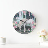 Einhornwall-Uhr, Einzigartige Fantasiekunst Große Wanduhr (Zuhause)