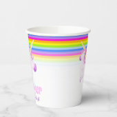 Einhornwasserfarbe und Regenbogenbaby-Duschbecher Pappbecher (Links)