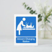 Einhornwechselstation Postkarte (Stehend Vorderseite)