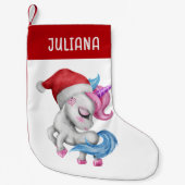 Einhornweihnachtliche Strümpfe | Niedlich Einhorn  Kleiner Weihnachtsstrumpf (Vorderseite)