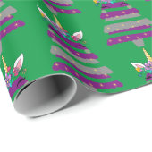 Einhornweihnachtsbaumwrapppapier Geschenkpapier (Rolleneckpunkt)