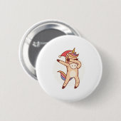 Einhornweihnachtsfeste Button (Vorne & Hinten)
