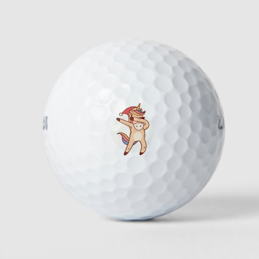 Einhornweihnachtsfeste Golfball (Vorderseite)