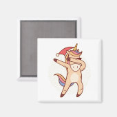 Einhornweihnachtsfeste Magnet (Vorderseite/Rückseite)