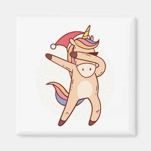 Einhornweihnachtsfeste Magnet (Vorne)