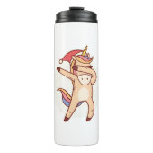 Einhornweihnachtsfeste Thermosbecher (Vorderseite)