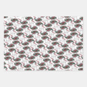 Einhornweihnachtspapier, Multi Geschenkpapier Set (Vorderseite)