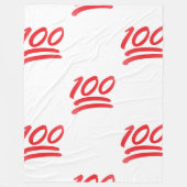 einhundert Emoji-Decke Fleecedecke (Vorderseite)