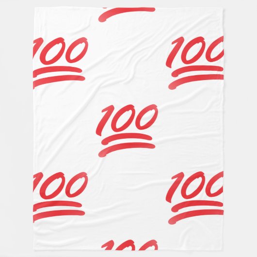 einhundert Emoji-Decke Fleecedecke (Vorderseite)