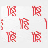 einhundert Emoji-Decke Fleecedecke (Vorderseite (Horizontal))