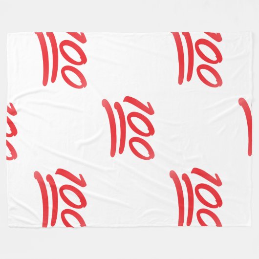 einhundert Emoji-Decke Fleecedecke (Vorderseite (Horizontal))