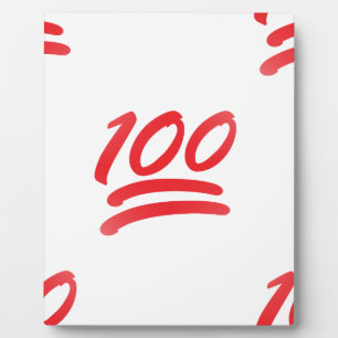 einhundert Emoji Fotoplatte
