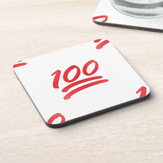 einhundert Emoji Getränkeuntersetzer (Linke Seite)