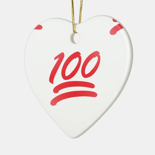 einhundert Emoji Keramik Ornament (Links)