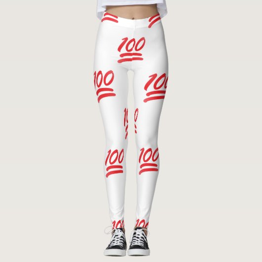 einhundert Emoji-Leggings Leggings (Vorderseite)