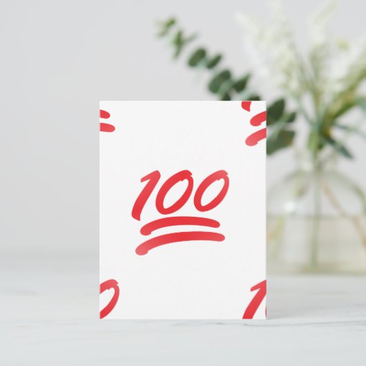 einhundert Emoji Postkarte (Stehend Vorderseite)