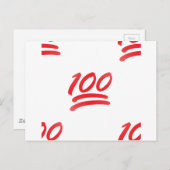 einhundert Emoji Postkarte (Vorne/Hinten)
