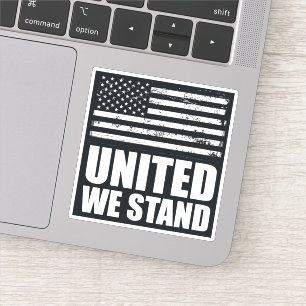 Einig stehen wir hinter der dünnen blauen Linie US Aufkleber