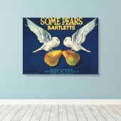 Einige Birnen-Birnenkiste LabelNapa, CA Leinwanddruck (Insitu (Holzboden))