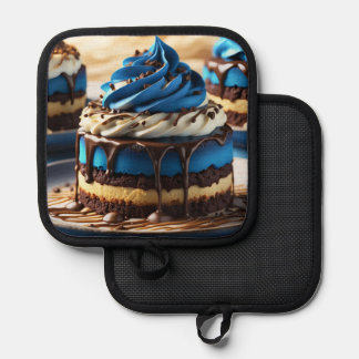 Einige Blauen Topflappen