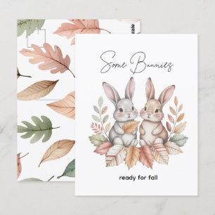 Einige Bunnies bereit für den Fall Postkarte