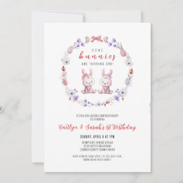 Einige Bunnies drehen eins, Zehn 1. Geburtstag Einladung