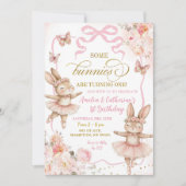 Einige Bunnies machen einen Geburtstag Einladung (Vorderseite)