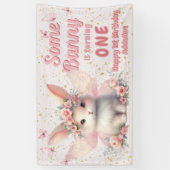 Einige Bunny 1. Geburtstag Fairy Butterfliegen Banner (Vertikal)