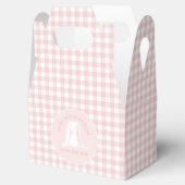 Einige Bunny Baby Dusche Pink Gingham Geschenkschachtel (Geöffnet)