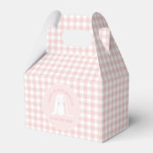 Einige Bunny Baby Dusche Pink Gingham Geschenkschachtel (Vorderseite)