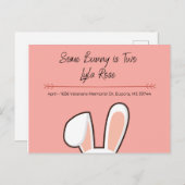 Einige Bunny Birthday Card Postkarte (Vorne/Hinten)