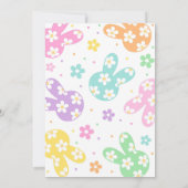 Einige Bunny Daisy Floral Pastel Frühling 2. Gebur Einladung (Rückseite)