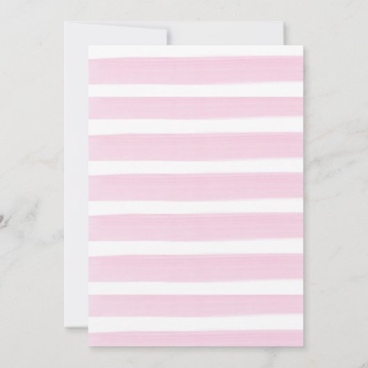 Einige Bunny drehte sich ein rosa Mädchen am 1. Ge Dankeskarte (Rückseite)