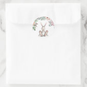 Einige Bunny Floral Sticker (Tasche)