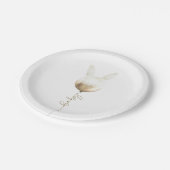 Einige Bunny Gold Glitzer Balloon Niedlich Baby Du Pappteller (Schrägansicht)